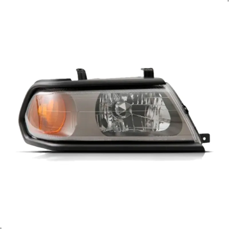 Farol Pajero Sport 2000 A 2004 Lado Direito Mascara Cinza Moldura Preta (r17606)