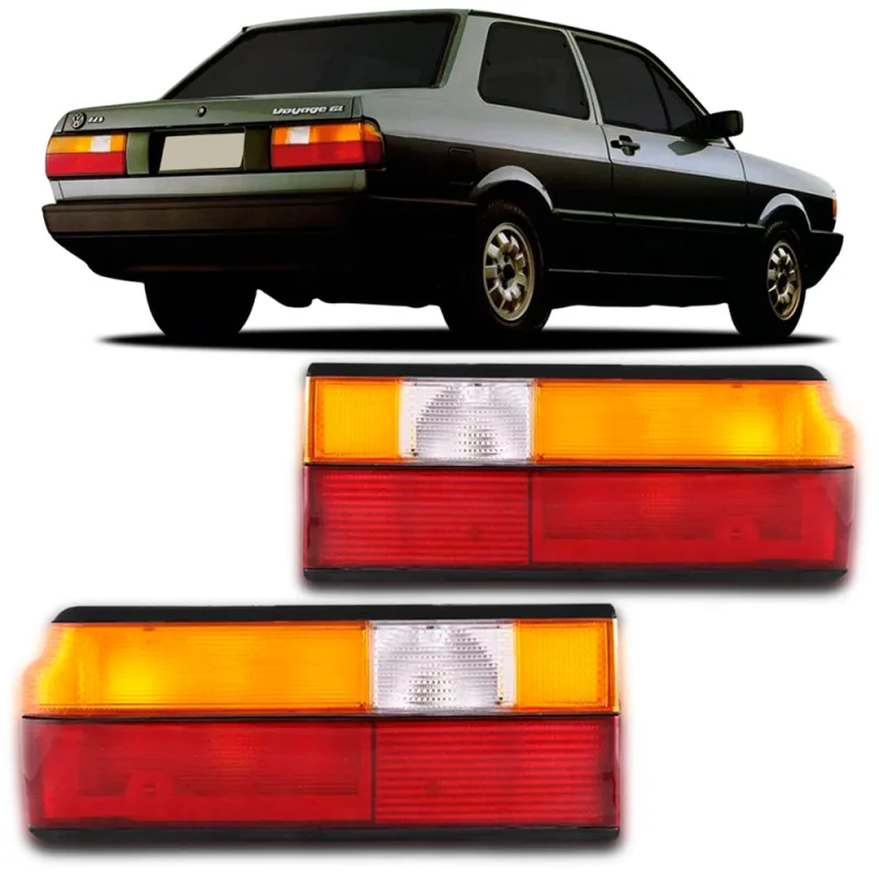 Lanterna Traseira Voyage 1991 A 1995 Lado Esquerdo Ambar Plastico