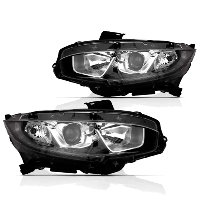 (r27247) (c055835)farol Civic 2017 A 2021 Lado Esquerdo Regulador Eletrico Com Projetor E Led