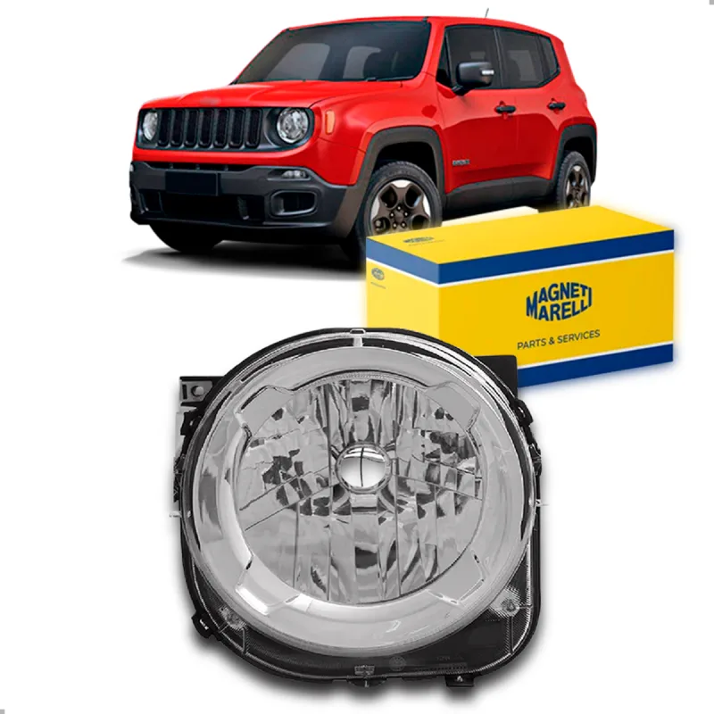Farol Original Renegade 2015 A 2022 Lado Esquerdo Sem Led E Sem Xenon