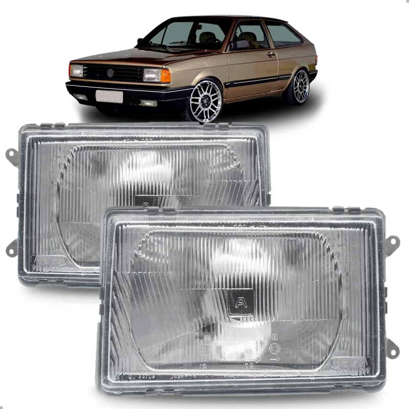 PAR FAROL GOL SAVEIRO ORIGINAL 1987 1988 1990 CROMADO