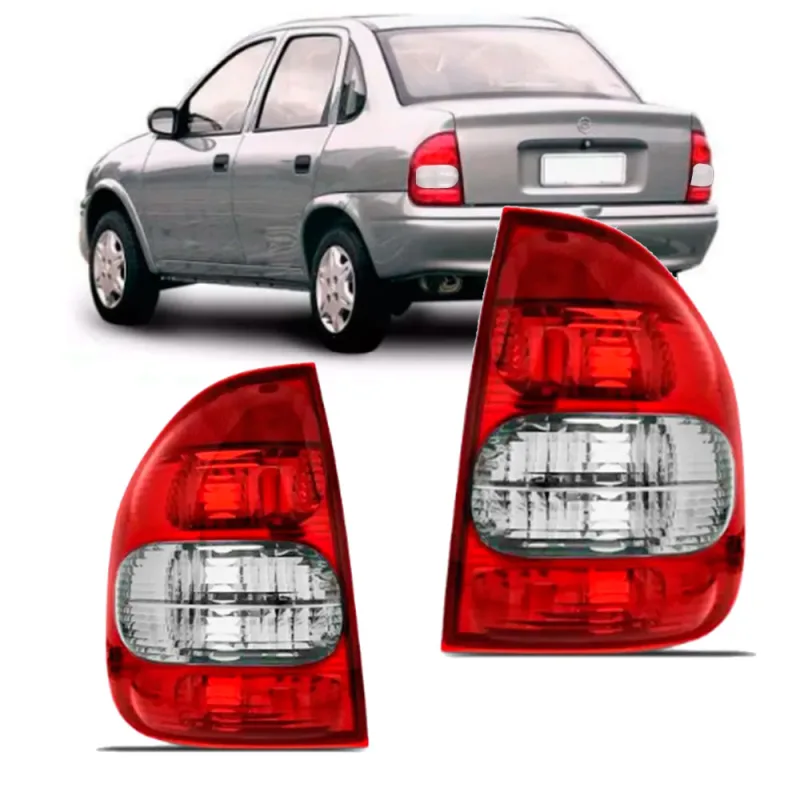 PAR LANTERNA TRASEIRA CORSA SEDAN CLASSIC 2000 2001 2002 2003 2004 2005 2006 2007 2008 2009 2010 BICOLOR