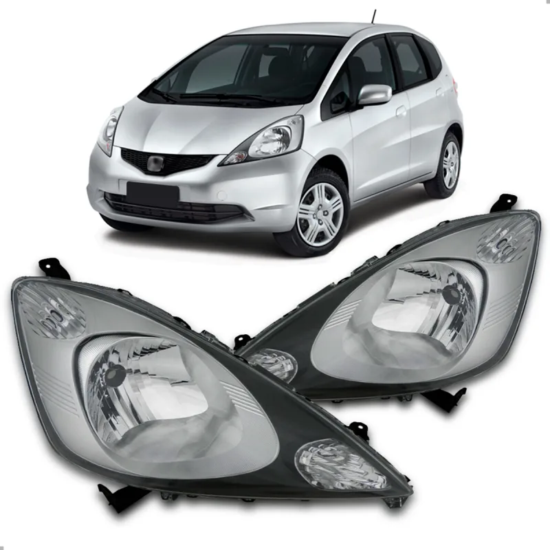 PAR FAROL NEW FIT 2009 2010 2011 2012 MASCARA CINZA ORIGINAL