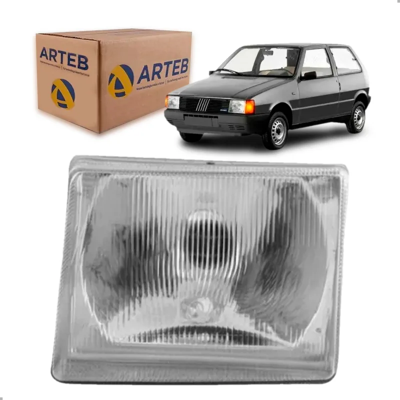 0160027 Farol Uno Elba Fiorino Bau Pickup Premio 1985 A 1990 Lado Esquerdo