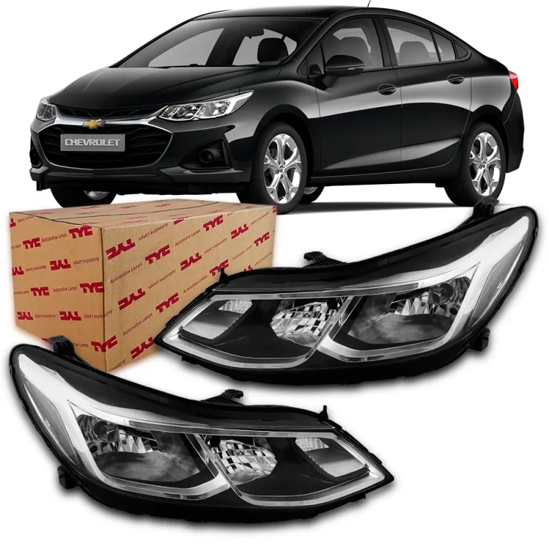 Farol Cruze 2017 A 2021 Lado Direito Regulador Manual Sem Led (c055401) (r27520)